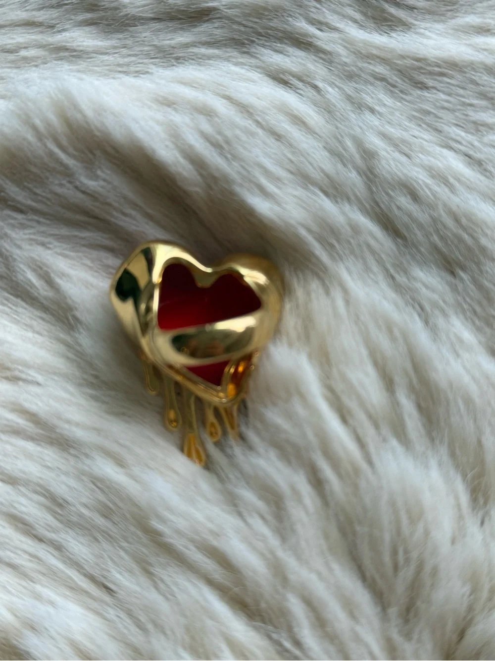 Red Dripping Heart Accent Pair - Home Accents
